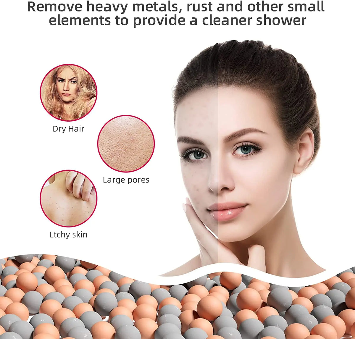 BowLift | High Pressure Water-Saving Shower Head with Filter - AquaGlow