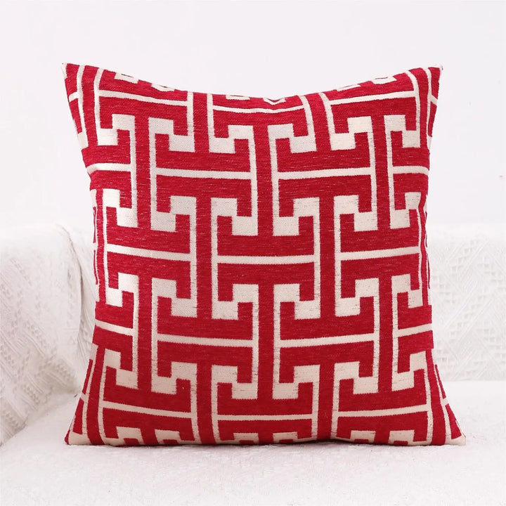 Striped cushion cover in country house style – Decorative sofa cover for living room and couch | Kalsten