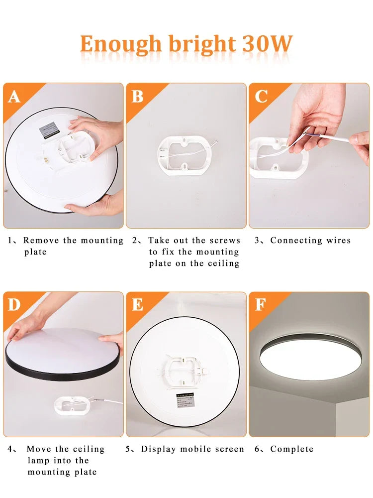 Modern LED Ceiling Light – Energy-Saving Panel Lamp for Kitchen, Bedroom, Living Room, and Corridor | Kalsten