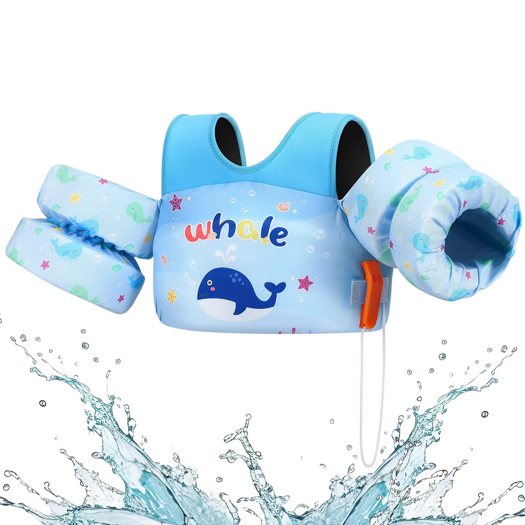Kalsten | Kids Foam Life Vest with Arm Floats and Safety Whistle for Swimming and Kayaking