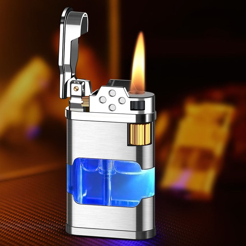 Blue Flame Metal Windproof Gas Lighter | Kalsten