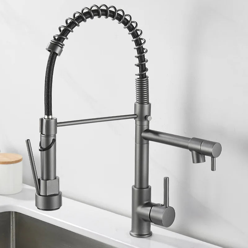 Kalsten | DualFlow Kitchen Faucet - Luxurious Double Bronze Kitchen Faucet