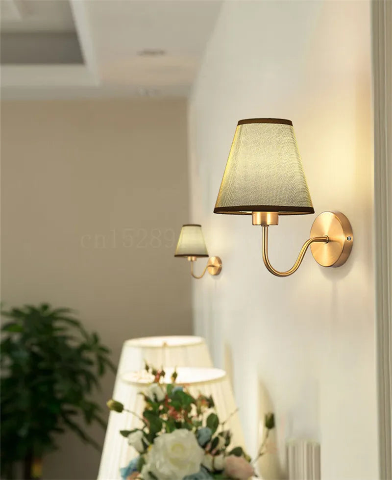 Fabric Wall Lamp – Rustic American Style