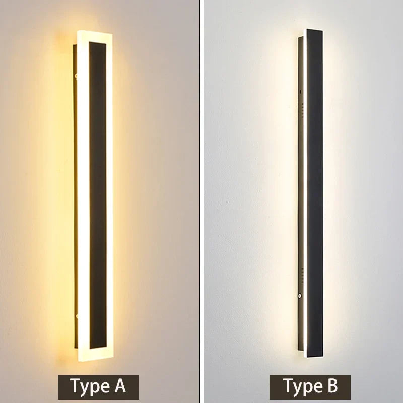 JoollySun LED Wall Lamp: Modern Outdoor Long Strip Sconce | Kalsten