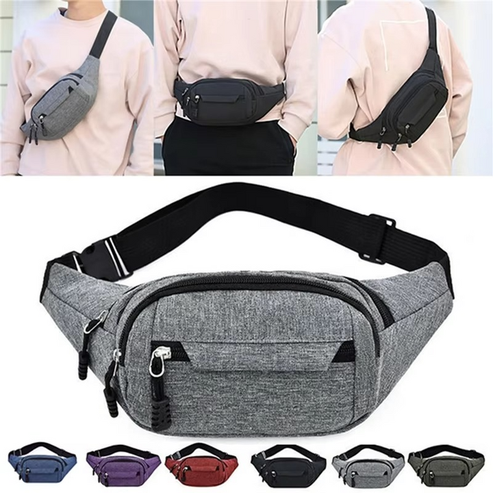 Kalsten | Unisex Waterproof Canvas Waist and Crossbody Bag for Outdoor Sports