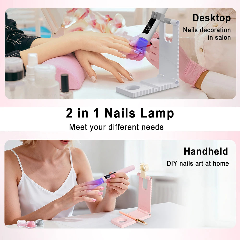UV nail pen with folding stand - rechargeable | Kalsten