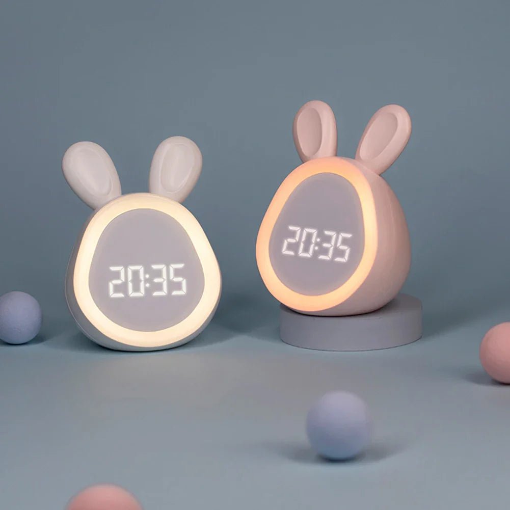 WakkerKonijn – Children's alarm clock with LED night light and playful bunny design | Kalsten
