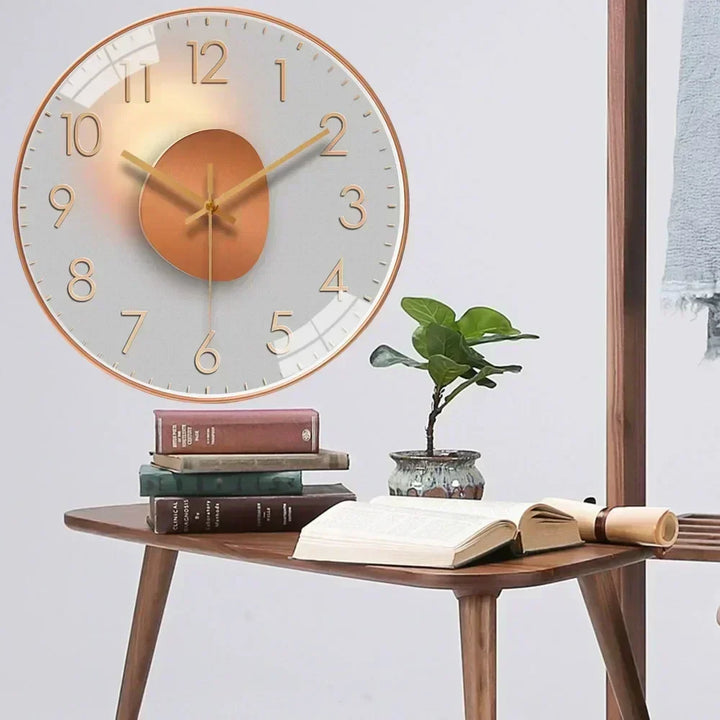 Kalsten | Silent Classic Wall Clock | Non-Ticking Elegant Timepiece for Bedroom & Office