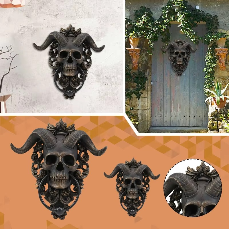 Kalsten | Resin Gothic Goat Skull Door Knocker