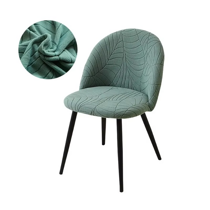 Kalsten | Elastic Velvet Chair Covers - Stretch Low Back Slipcovers for Dining and Makeup Chairs