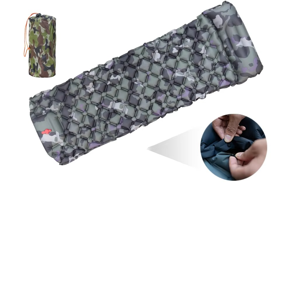 Kalsten | Inflatable Camping Sleeping Pad with Built-in Pillow Self-Inflating Air Cushion for Hiking and Outdoor Travel