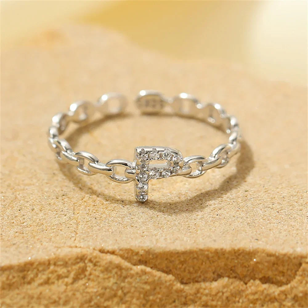 Kalsten | Dainty Diamond Letter Initial Ring