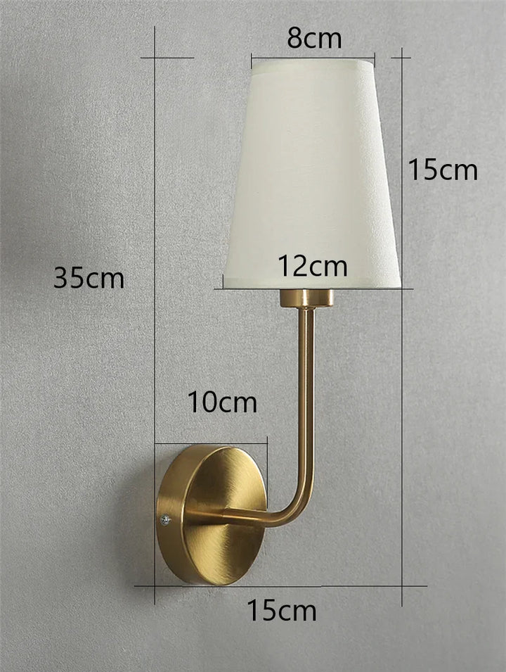 Nordic Minimalism LED Wall Lamp – Modern Linen Lampshade for Living Room, Bedroom, and Stairway Decor | Kalsten