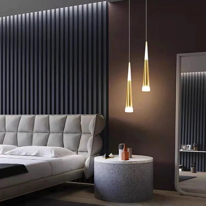 Nordic LED Pendant Lamp – Long Hanging Wire Chandelier for Bedroom, Living Room, Dining Room, and Study – Modern Home Decor Light Fixture | Kalsten