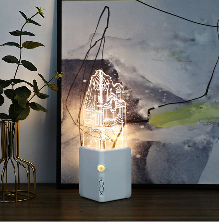 3D LED Rechargeable Wall Night Lamp | Kalsten