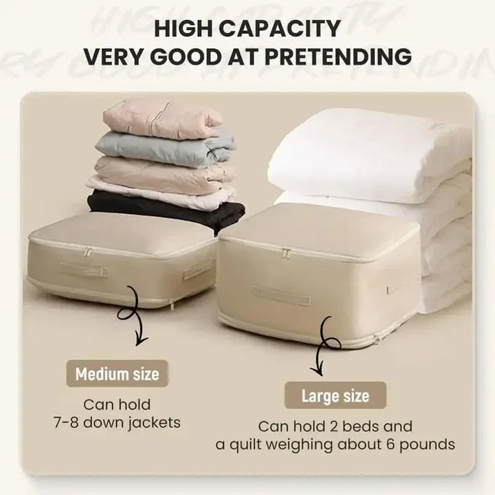 Storage bag for bedding with 40% space savings | Kalsten