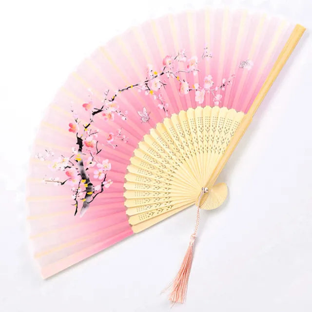Traditional Japanese Style Floral Hand Fan | Karnz