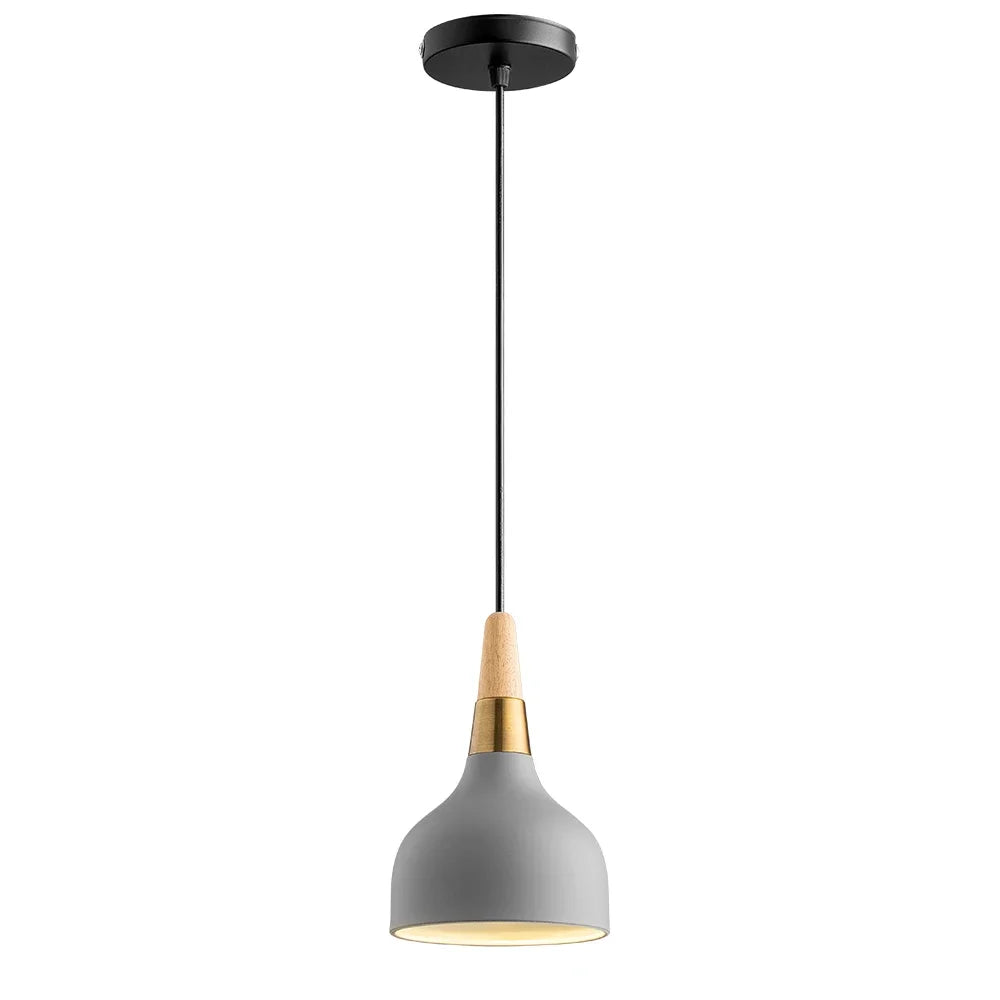 Nordic LED Pendant Light – 1.1m Wire, Modern Macaron Wood Hanger Lamp for Bedroom, Living Room, Restaurant & Home Decor | Kalsten
