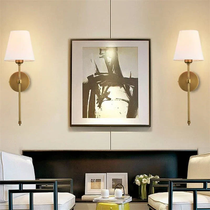 Modern American LED Wall Lamp with Cloth Lampshade | Kalsten