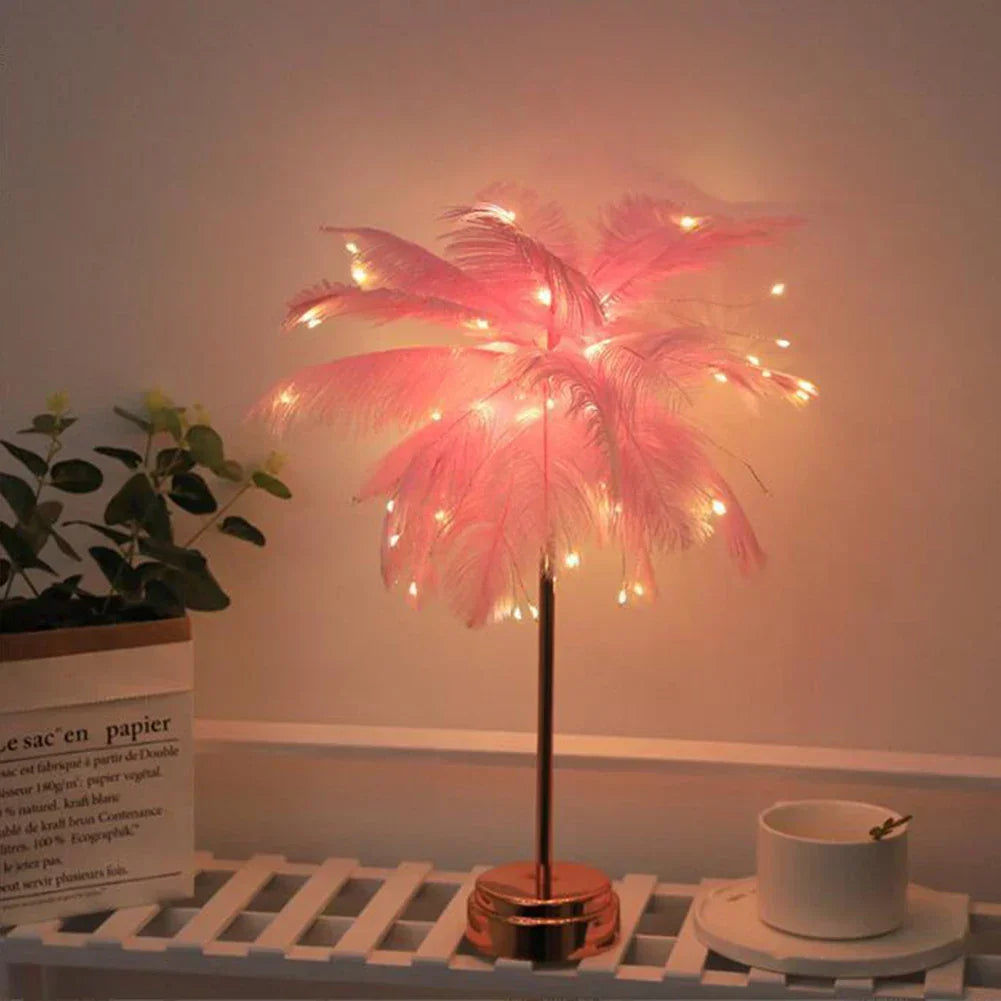 LED Spring Table Lamp Night Light USB powered Remote Control Nightstand Lamps | Kalsten
