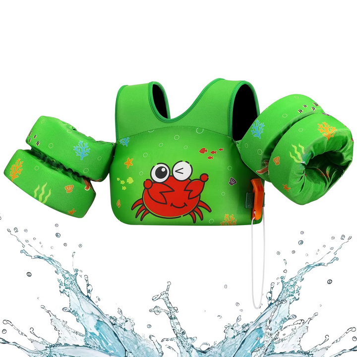 Kalsten | Kids Foam Life Vest with Arm Floats and Safety Whistle for Swimming and Kayaking