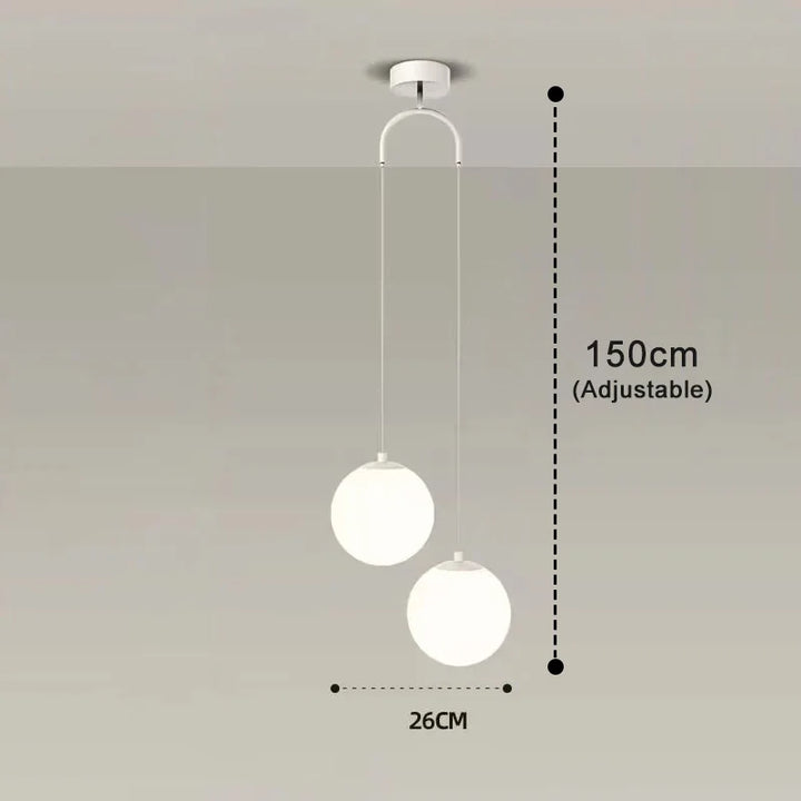 Modern Glass LED Pendant Light – Nordic Style Hanging Lamp for Living Room, Bedroom, Restaurant, and Bar, 220V AC, Indoor Lighting Fixture | Kalsten