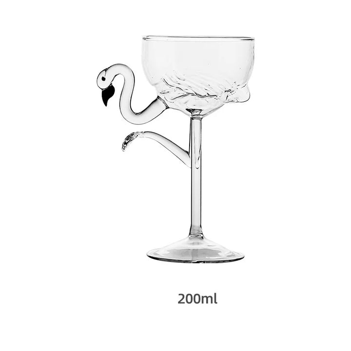 Kalsten | Pink Flamingo Cocktail Clear Party Glasses
