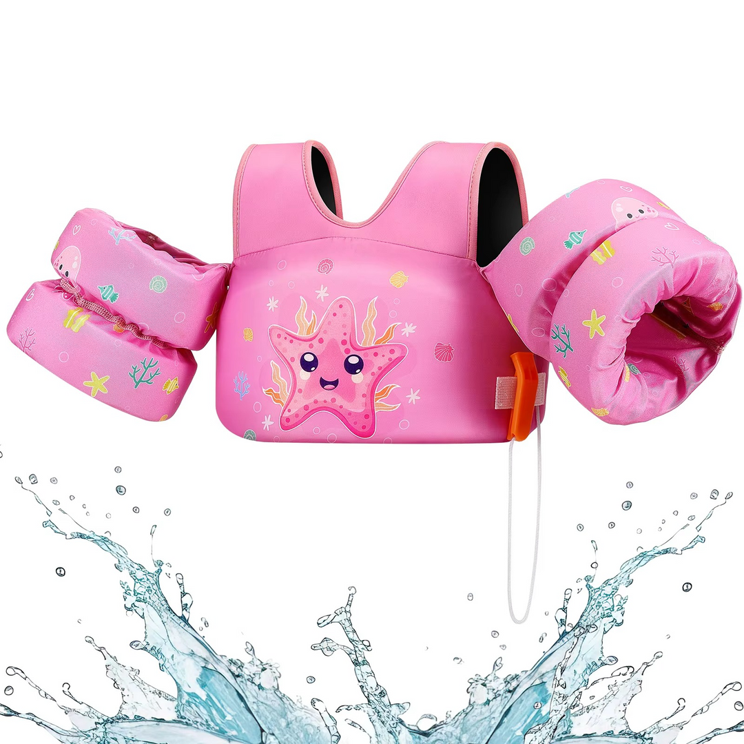 Kalsten | Kids Foam Life Vest with Arm Floats and Safety Whistle for Swimming and Kayaking