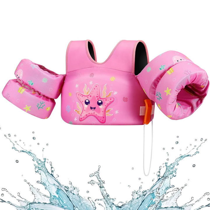 Kalsten | Kids Foam Life Vest with Arm Floats and Safety Whistle for Swimming and Kayaking