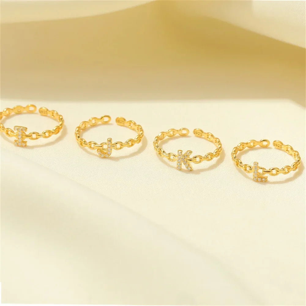 Kalsten | Dainty Diamond Letter Initial Ring