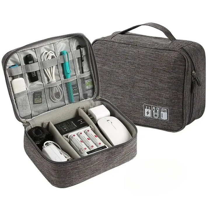 Kalsten | ORGAZIP Tech Organizer | Large Cable Bag for Travel | Waterproof & Multifunctional | For Power Banks, Cables & Accessories