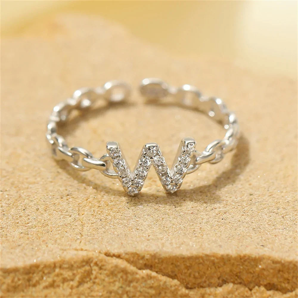 Kalsten | Dainty Diamond Letter Initial Ring
