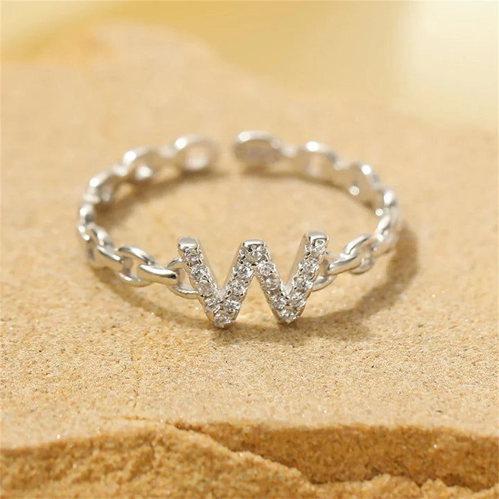 Kalsten | Dainty Diamond Letter Initial Ring