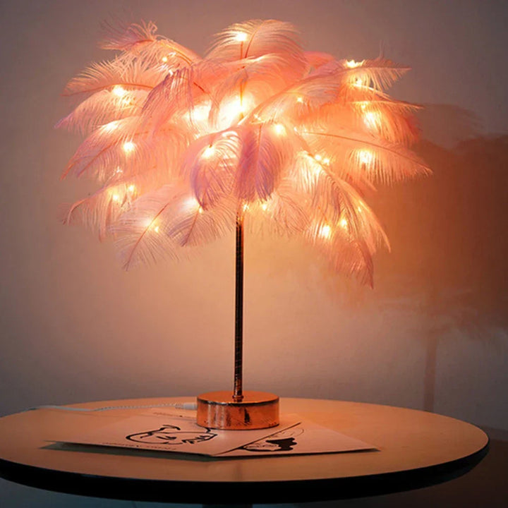 LED Spring Table Lamp Night Light USB powered Remote Control Nightstand Lamps | Kalsten