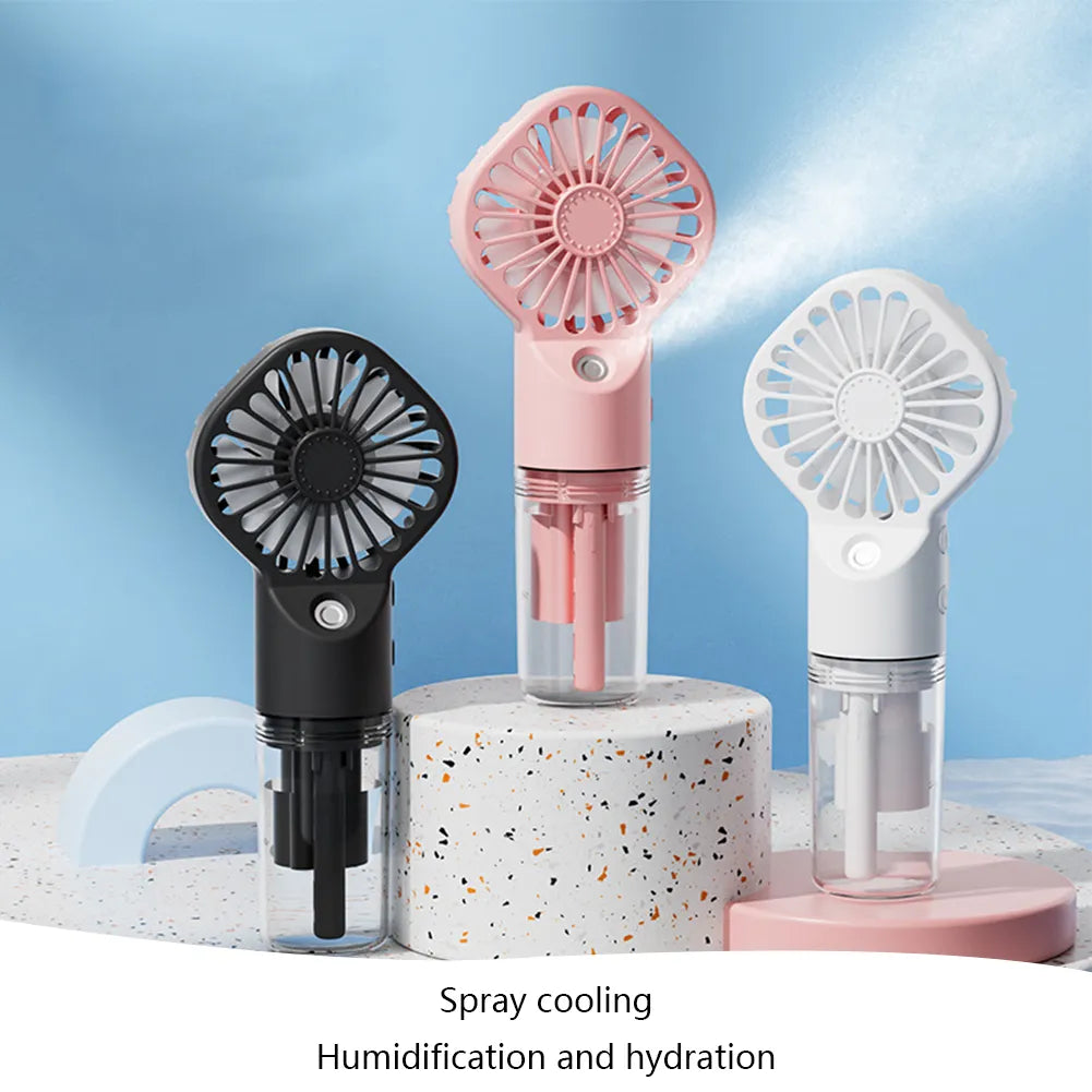 Handheld Mini Air Conditioner USB Rechargeable Portable Humidifier Mist Cooler Cooling Spray Humidifier Fan for Home/Office/Dorm | Kalsten