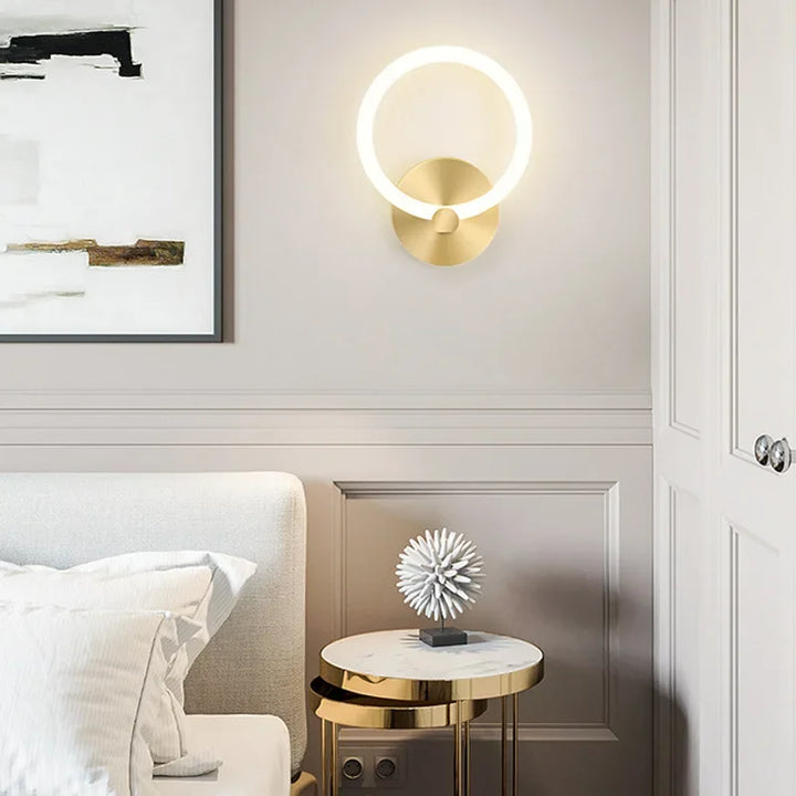 Modern Nordic LED Wall Lamp – Elegant Ring Light Fixture for Bedroom, Living Room, and Hotel Décor | Kalsten