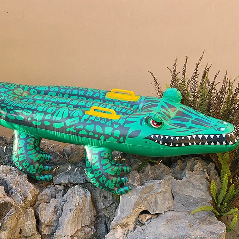 Kalsten | Floatoro Inflatable Crocodile Pool Toy for Kids & Adults | Swimming Toy for Beach, Pool & Summer Party | Durable PVC Water Mattress