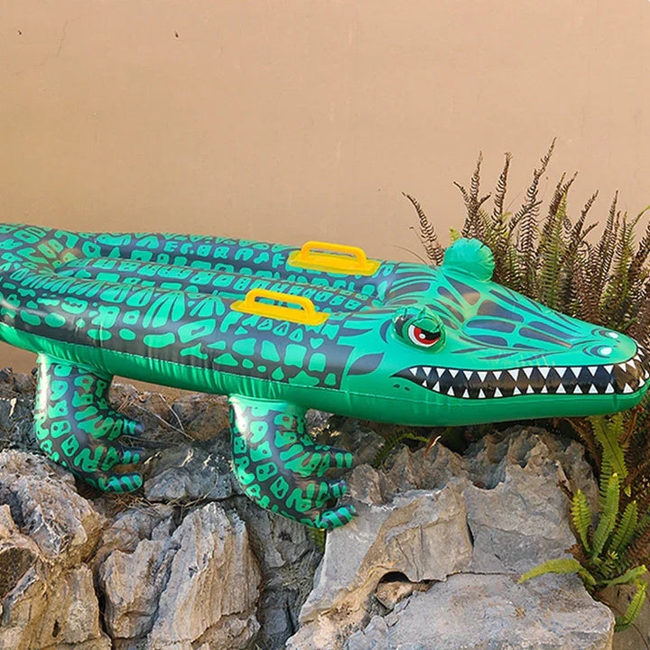 Kalsten | Floatoro Inflatable Crocodile Pool Toy for Kids & Adults | Swimming Toy for Beach, Pool & Summer Party | Durable PVC Water Mattress