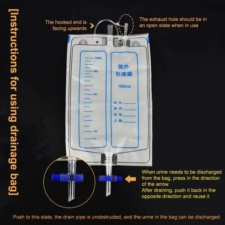 Kalsten | Silicone Adults Urine Collector with Catheter Bag