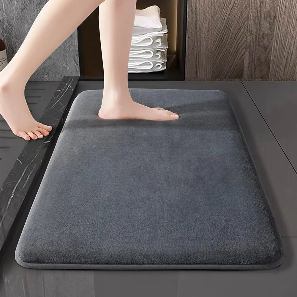 Ultra Absorbent Nordic Bath Mat Shower Room Floor Mat Super Anti-Slip Cushioned Soft Velvet Shower Mat For Washroom | Kalsten