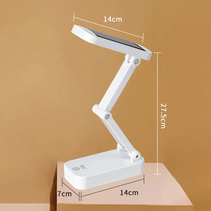 Solar LED Table Lamp | Foldable & Dimmable | USB Rechargeable | Eye-Friendly & Modern | Kalsten