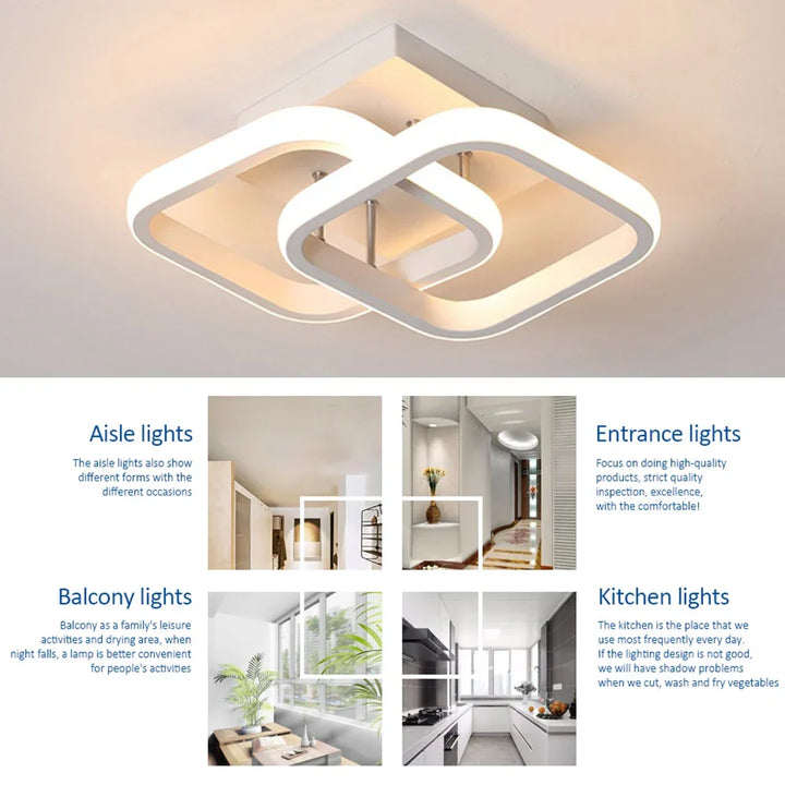 IRALAN Ceiling Chandelier LED Corridor Ceiling Lamp for Kitchen Bedroom Living Balcony Aisle Lamp Home Decor Foyer Track Lights | Kalsten