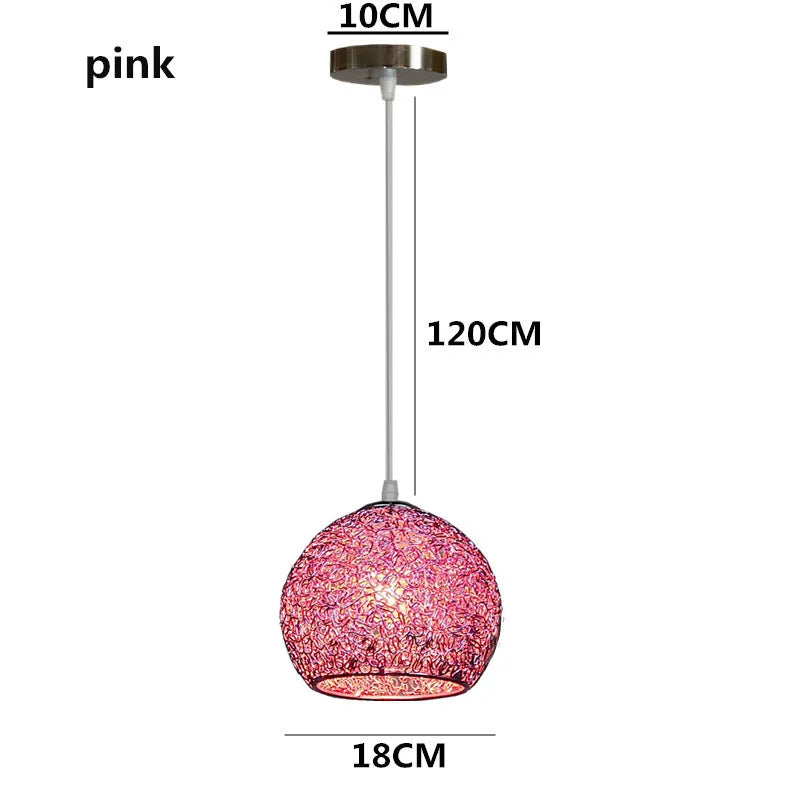 Modern Colorful Round Pendant Light – E27 LED Hanging Lamp for Bedroom, Living Room, Cafe, and Restaurant | Kalsten