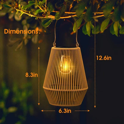 Solar Rattan Lantern Brehn