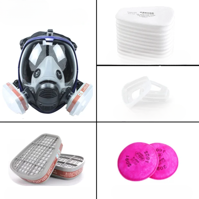 Kalsten | Full Face Respirator Mask with Anti-Fog Lens and Industrial Gas Filters