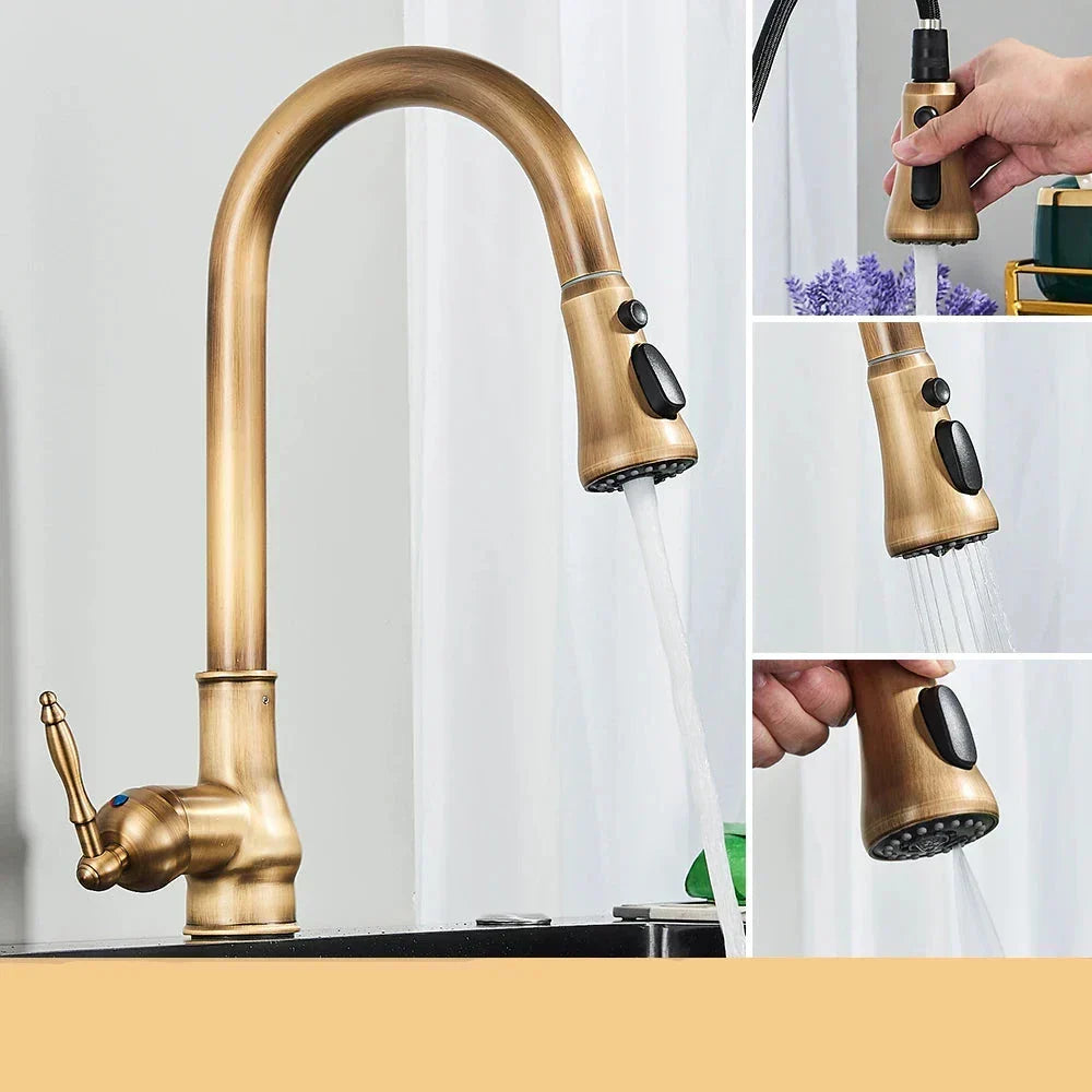 Vintage Brass Kitchen Tap