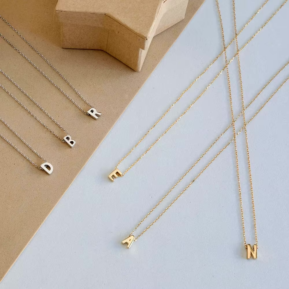 Skanto | Dainty Minimal Letter Initial Necklace