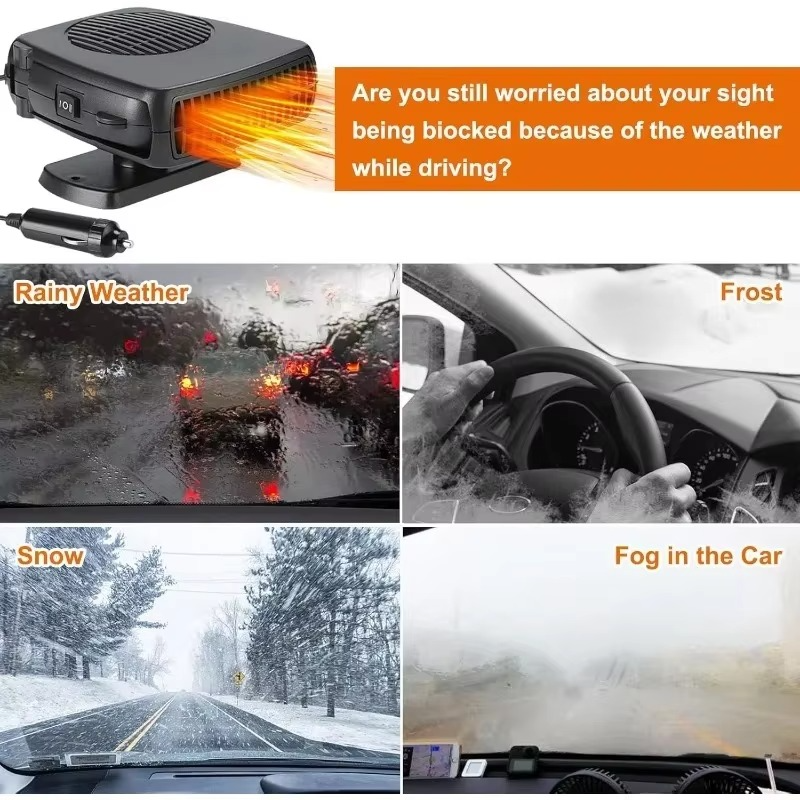 Kalsten | Portable Car Heater and Defroster, 2-in-1 Heating and Cooling Fan for Windshield and Cab