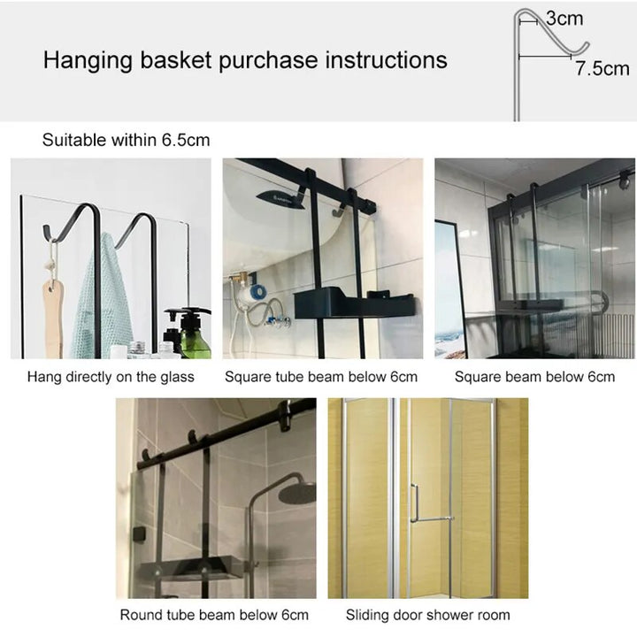 Kalsten | Sleek Shower Nail-Free Dual Layer Organizer Rack