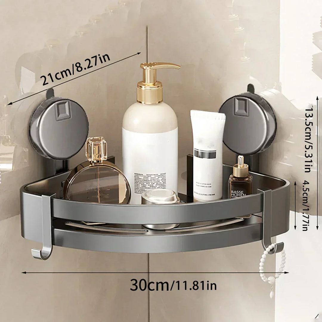 Hoekora Bathroom Organizer with Suction Cups Without Drilling | Kalsten